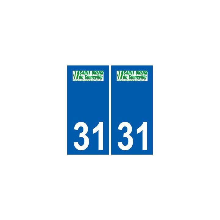 31 Saint-Orens-de-Gameville logo ville autocollant plaque stickers