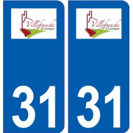 31 Villefranche-de-Lauragais logo ville autocollant plaque stickers