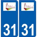 31 Villefranche-de-Lauragais logo ville autocollant plaque stickers