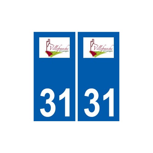 31 Villefranche-de-Lauragais logo ville autocollant plaque stickers