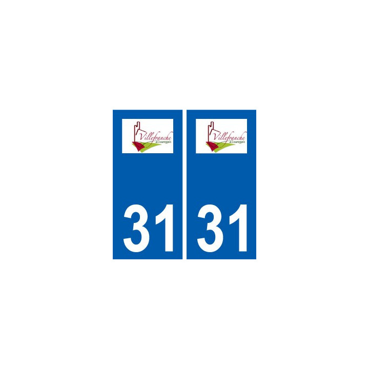 31 Villefranche-de-Lauragais logo ville autocollant plaque stickers