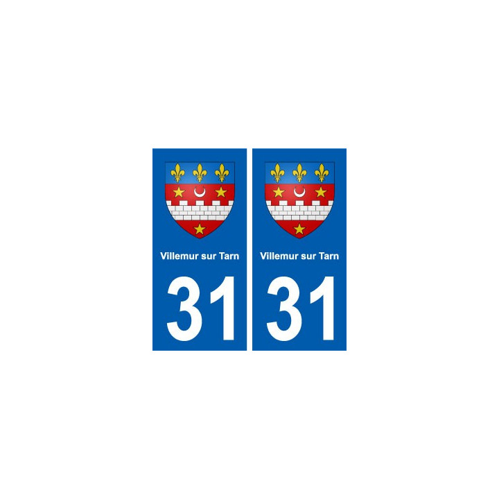 31 Villemur-sur-Tarn blason ville autocollant plaque stickers