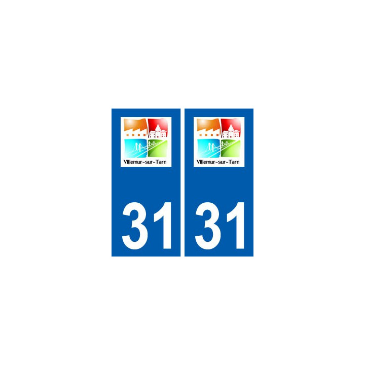 31 Villemur-sur-Tarn logo ville autocollant plaque stickers
