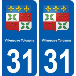 31 Villeneuve-Tolosane blason ville autocollant plaque stickers