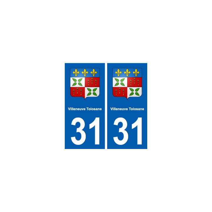 31 Villeneuve-Tolosane blason ville autocollant plaque stickers