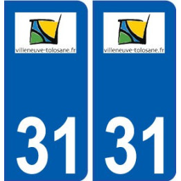 31 Villeneuve-Tolosane logo ville autocollant plaque stickers