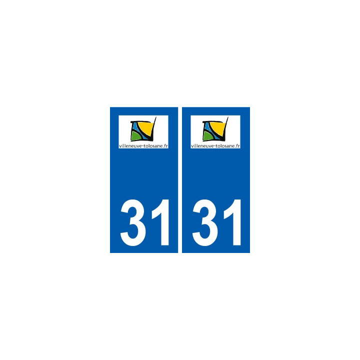 31 Villeneuve-Tolosane logo ville autocollant plaque stickers
