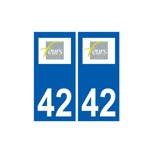 42 Feurs logo ville autocollant plaque stickers