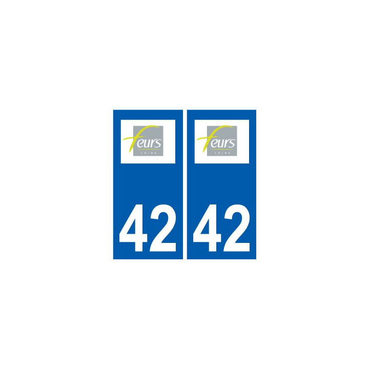 42 Feurs logo ville autocollant plaque stickers