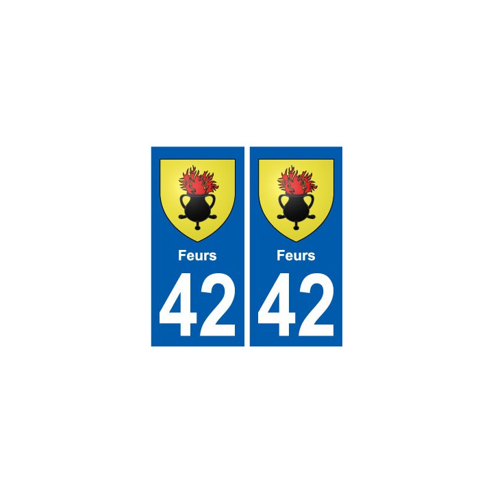42 Feurs blason ville autocollant plaque stickers