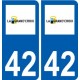 42 La Grand-Croix logo ville autocollant plaque stickers