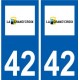 42 La Grand-Croix logo stadt aufkleber typenschild aufkleber