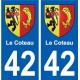 42 The Hill coat of arms, city sticker, plate sticker