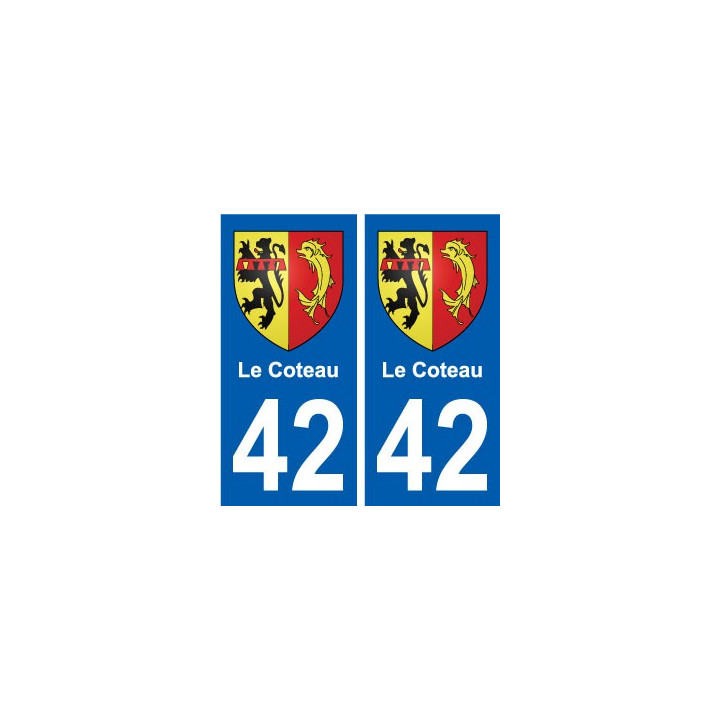 42 Le Coteau blason ville autocollant plaque stickers