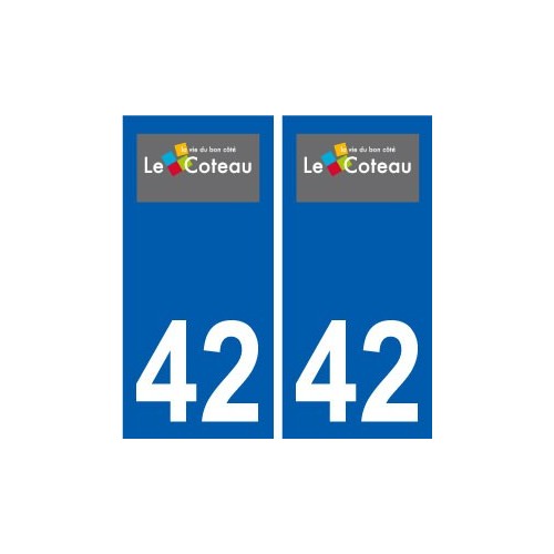 42 Le Coteau logo ville autocollant plaque stickers