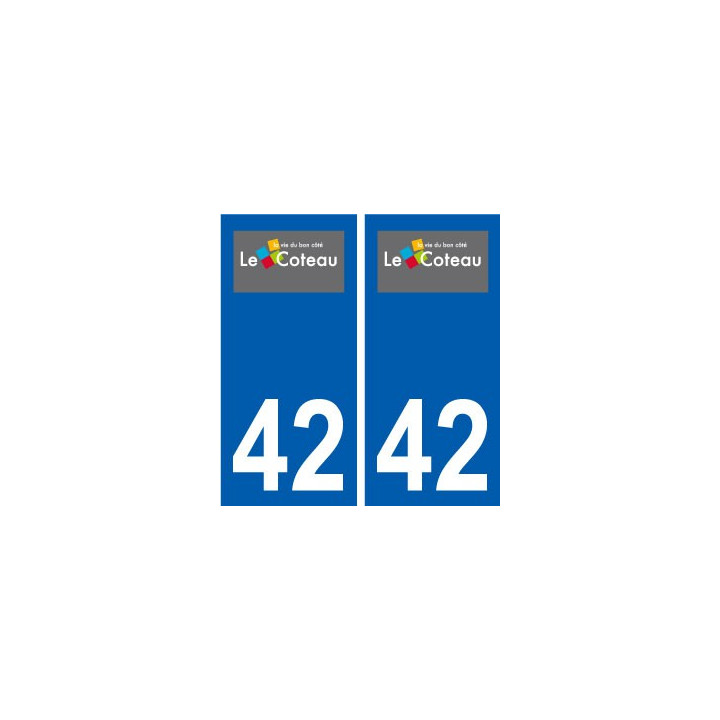 42 Le Coteau logo ville autocollant plaque stickers