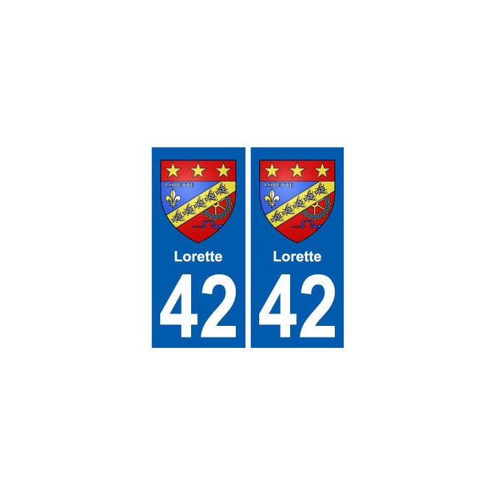 42 Lorette blason ville autocollant plaque stickers