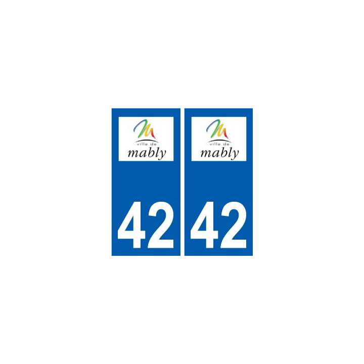42 Mably logo ville autocollant plaque stickers