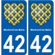 42 Montrond-les-Bains blason ville autocollant plaque stickers