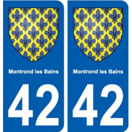 42 Montrond-les-Bains blason ville autocollant plaque stickers