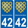 42 Montrond-les-Bains blason ville autocollant plaque stickers