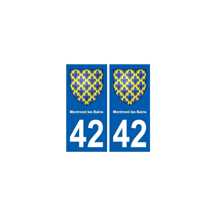 42 Montrond-les-Bains blason ville autocollant plaque stickers