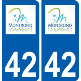 42 Montrond-les-Bains logo ville autocollant plaque stickers