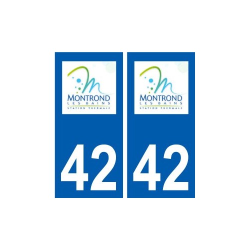 42 Montrond-les-Bains logo ville autocollant plaque stickers