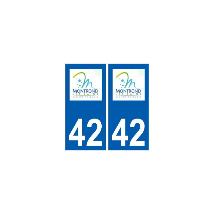 42 Montrond-les-Bains logo ville autocollant plaque stickers