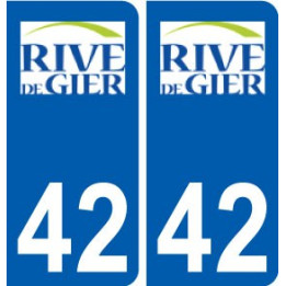 42 Rive-de-Gier logo ville autocollant plaque stickers