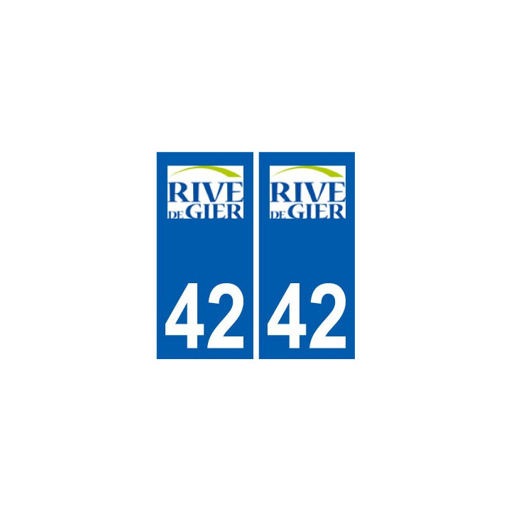 42 Rive-de-Gier logo ville autocollant plaque stickers