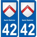 42 Saint-Galmier blason ville autocollant plaque stickers