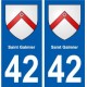 42 Saint-Galmier blason ville autocollant plaque stickers