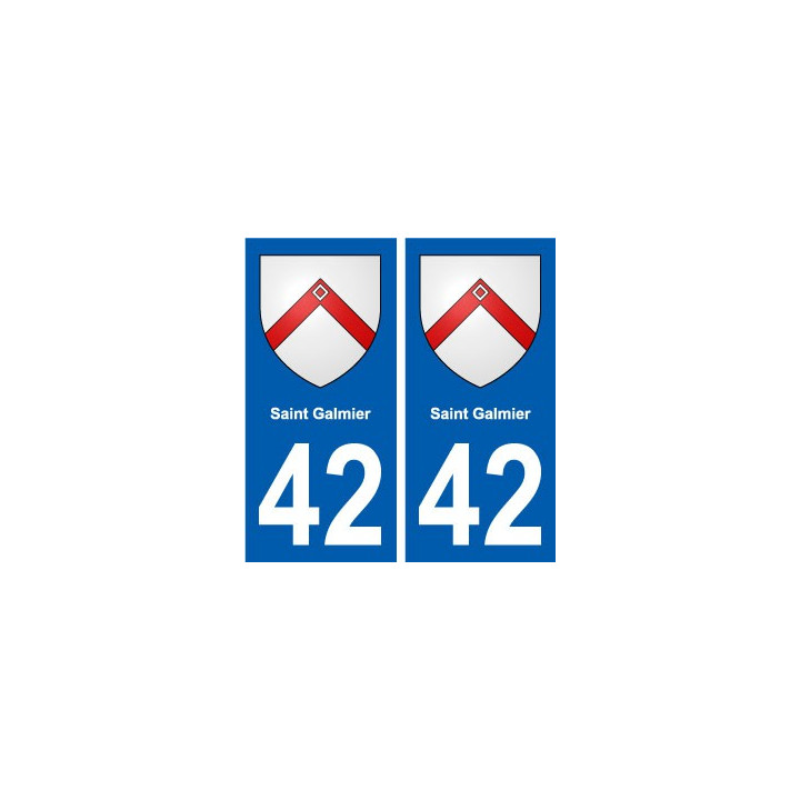 42 Saint-Galmier blason ville autocollant plaque stickers