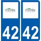 42 Saint-Galmier logo ville autocollant plaque stickers