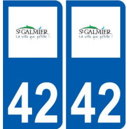 42 Saint-Galmier logo ville autocollant plaque stickers