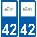 42 Saint-Galmier logo ville autocollant plaque stickers