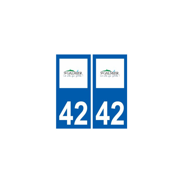 42 Saint-Galmier logo ville autocollant plaque stickers