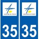 35 Argentré-du-Plessis logo blason autocollant plaque stickers ville
