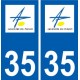 35 Argentré-du-Plessis logo blason autocollant plaque stickers ville