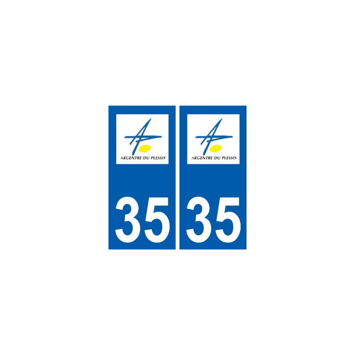 35 Argentré-du-Plessis logo blason autocollant plaque stickers ville