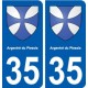 35 Argentré-du-Plessis blason autocollant plaque stickers ville