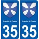 35 Argentré-du-Plessis blason autocollant plaque stickers ville