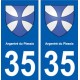 35 Argentré-du-Plessis blason autocollant plaque stickers ville