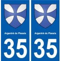 35 Argentré-du-Plessis blason autocollant plaque stickers ville