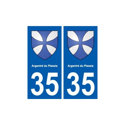 35 Argentré-du-Plessis blason autocollant plaque stickers ville