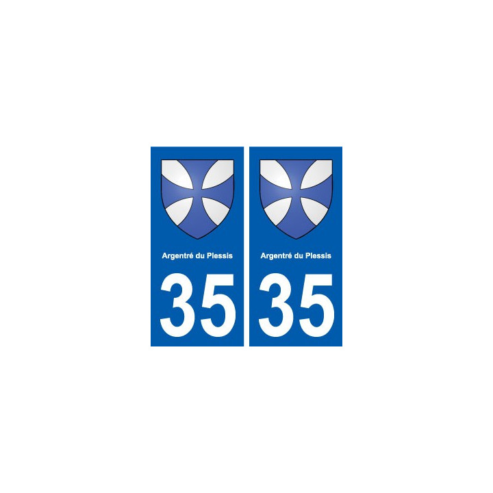 35 Argentré-du-Plessis blason autocollant plaque stickers ville