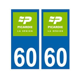 60 Oise PIcardie nouveau logo autocollant plaque