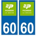 60 Oise PIcardie nouveau logo autocollant plaque