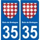 35 Bain-de-Bretagne blason autocollant plaque stickers ville